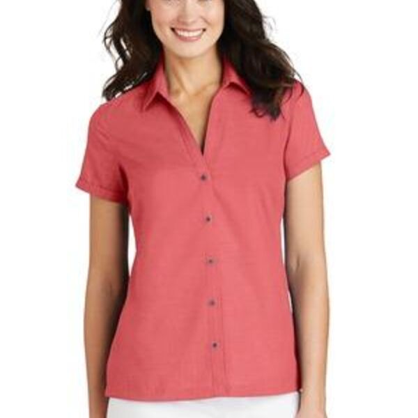 Ladies Textured Camp Shirt Thumbnail