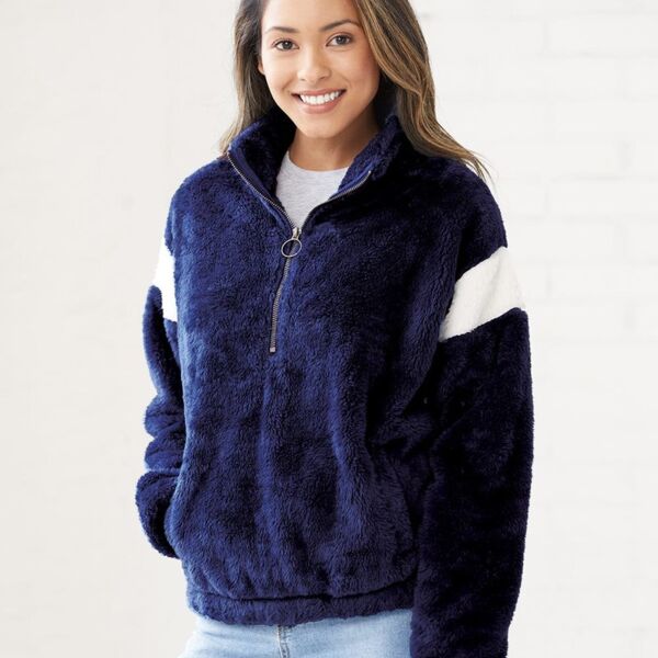 Women's Remy Fuzzy Fleece Quarter-Zip Pullover Thumbnail